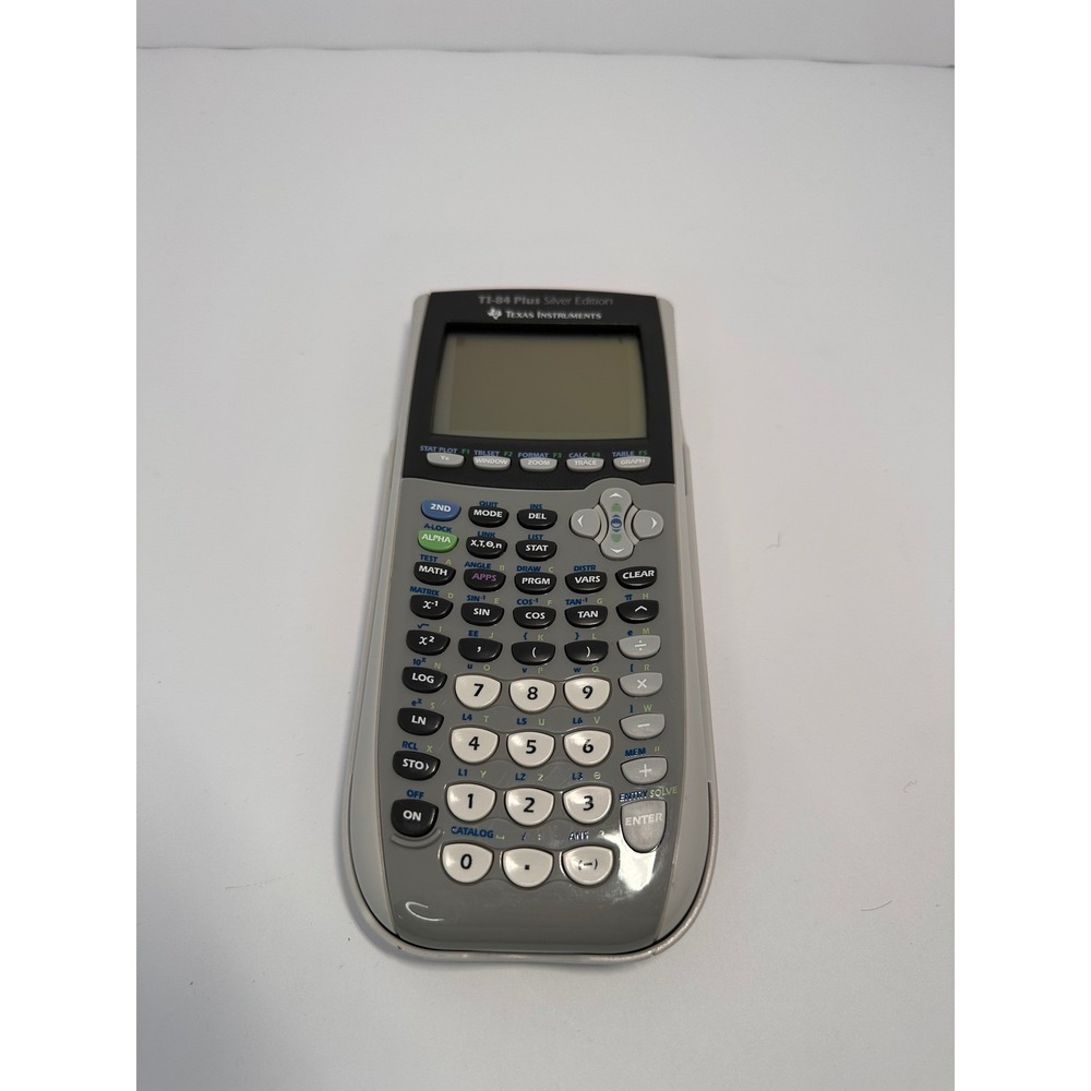Texas Instruments TI-84 Plus Silver Edition Graphing Calculator Gray with Cover